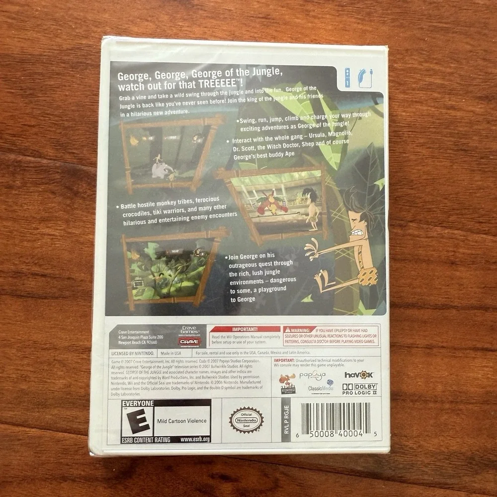 George of the Jungle and the Search for the Secret (Nintendo Wii, 2008) New/seal